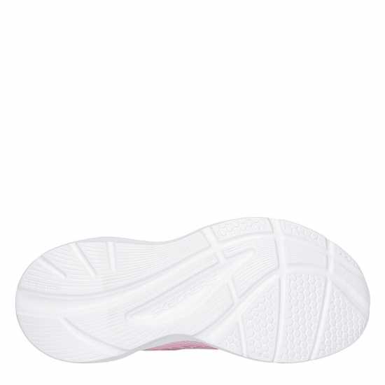Skechers Bungee And Strap Sparkle Mesh Print Runners Girls Pink/Multi 