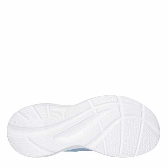 Skechers Bungee And Strap Sparkle Mesh Print Runners Girls Mint/Multi 