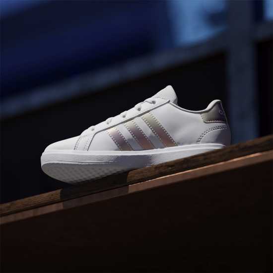 Adidas Маратонки Girls Grand Court Trainers Бяло / Иридис 