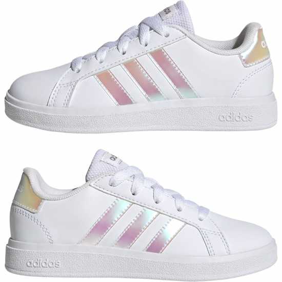 Adidas Маратонки Girls Grand Court Trainers Бяло / Иридис 