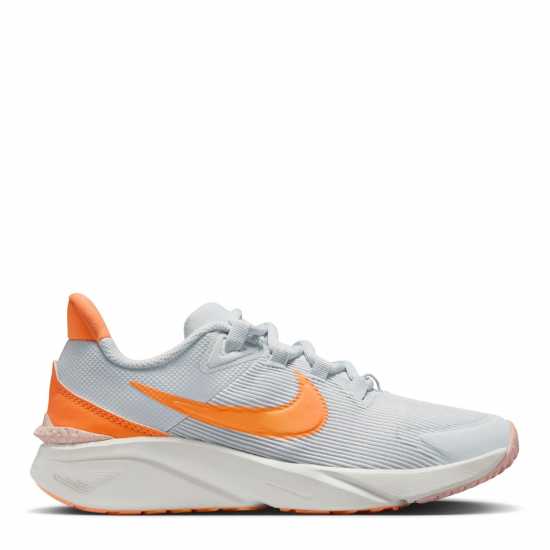 Nike Star Runner 4 Big Kids Road Running Shoes Сиво/оранжево 