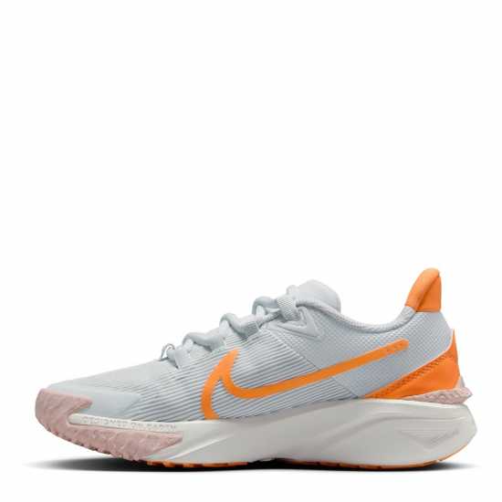 Nike Star Runner 4 Big Kids Road Running Shoes Сиво/оранжево 