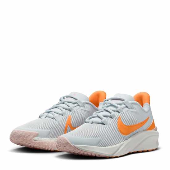 Nike Star Runner 4 Big Kids Road Running Shoes Сиво/оранжево 