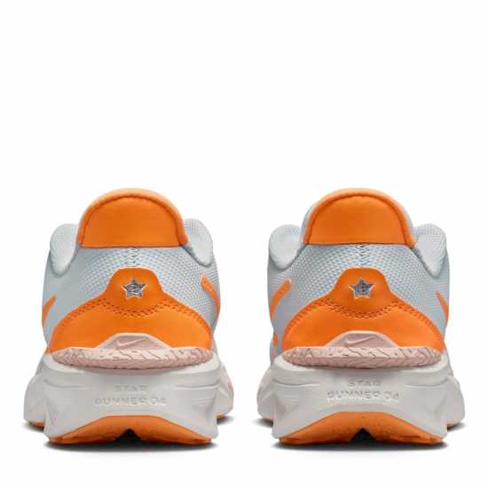 Nike Star Runner 4 Big Kids Road Running Shoes Сиво/оранжево 
