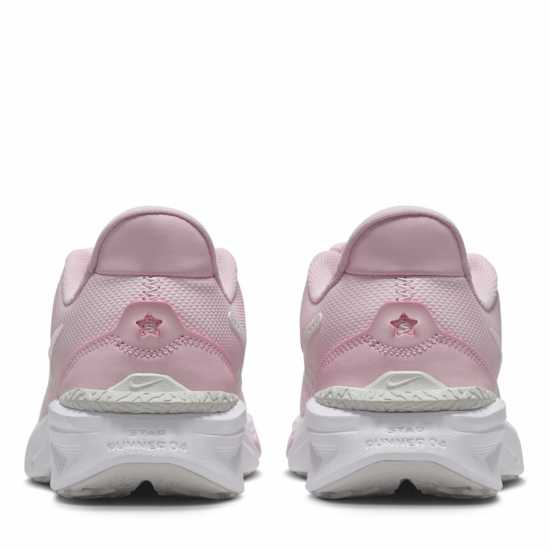 Nike Star Runner 4 Big Kids Road Running Shoes Розово/Бяло 