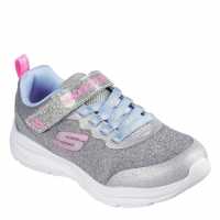 Skechers Gore And Strap Heather Mesh Sneaker Low-Top Trainers Girls
