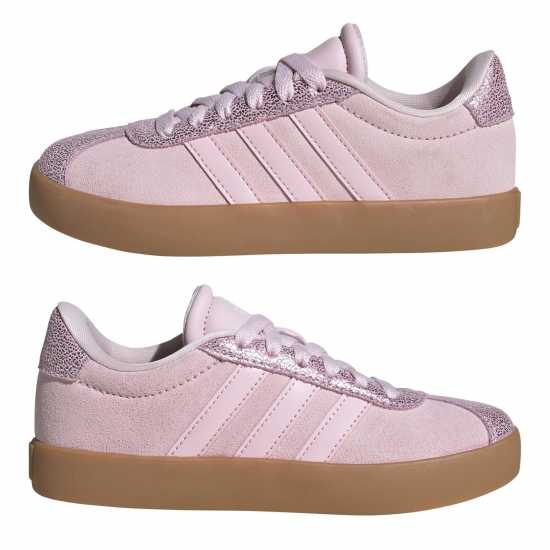 Adidas Юношески Обувки Vl Court 3.0 Shoes Juniors Розово блестящо Adidas Юношески Обувки Vl Court 3.0 Shoes Juniors Розово блестящо