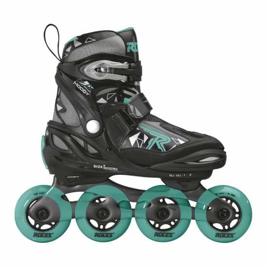 Детски ролкови кънки Roces Детски Ролери Moody Junior Inline Skates Черно/Аква Roces Детски Ролери Moody Junior Inline Skates Черно/Аква Детски ролкови кънки