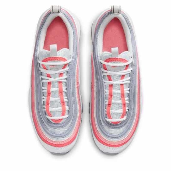 Nike Маратонки Момичета Air Max 97 Trainers Junior Girls White/Pink Детски маратонки