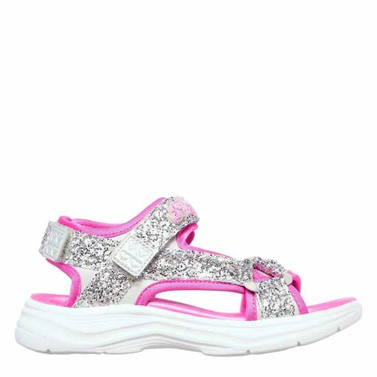 Skechers Glimm Kicks Jn99 Silver/Pink Детски сандали и джапанки