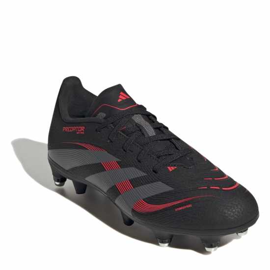 Adidas Predator League Juniors Soft Ground Football Boots Черно/Сиво 
