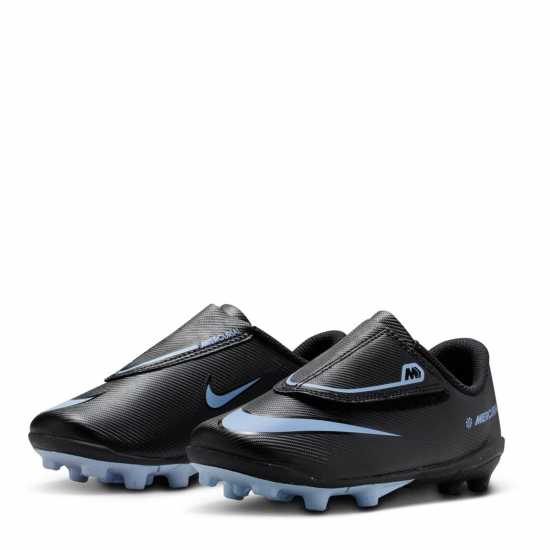 Nike Mercurial Vapour 16 Club Childrens Firm Ground Football Boots Black/Blue Детски футболни бутонки