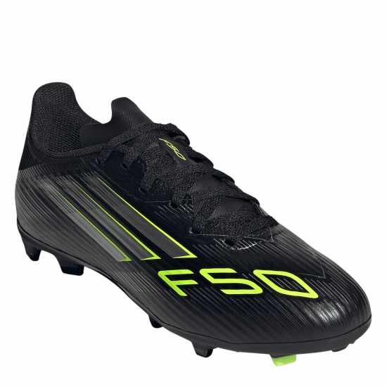 Adidas F50 League Childrens Firm Ground Football Boots Черно/Лимон 