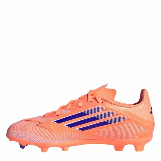 Adidas F50 League Childrens Firm Ground Football Boots Оранжево/Синьо 