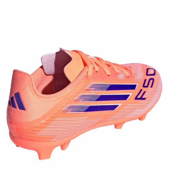 Adidas F50 League Childrens Firm Ground Football Boots Оранжево/Синьо 