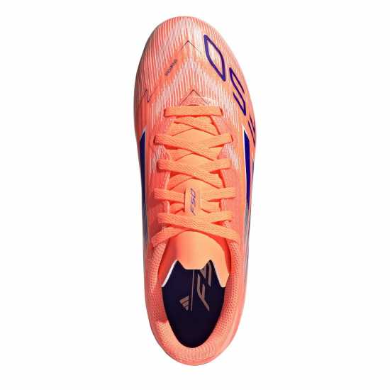 Adidas F50 League Childrens Firm Ground Football Boots Оранжево/Синьо 