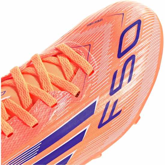 Adidas F50 League Childrens Firm Ground Football Boots Оранжево/Синьо 