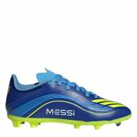 Adidas F50 League Childrens Firm Ground Football Boots Синьо/Жълто 