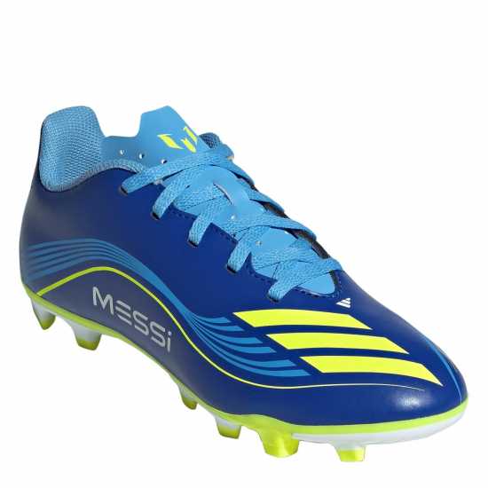 Adidas F50 League Childrens Firm Ground Football Boots Синьо/Жълто 