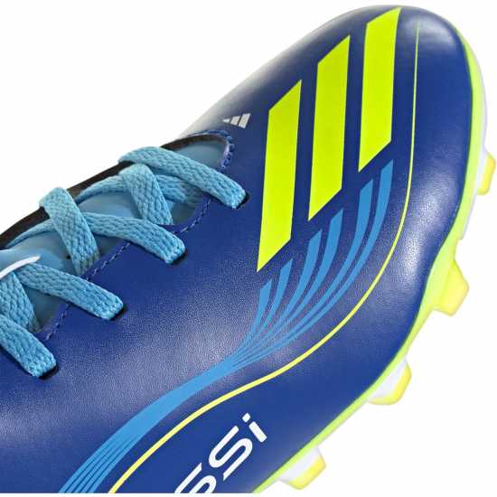 Adidas F50 League Childrens Firm Ground Football Boots Синьо/Жълто 