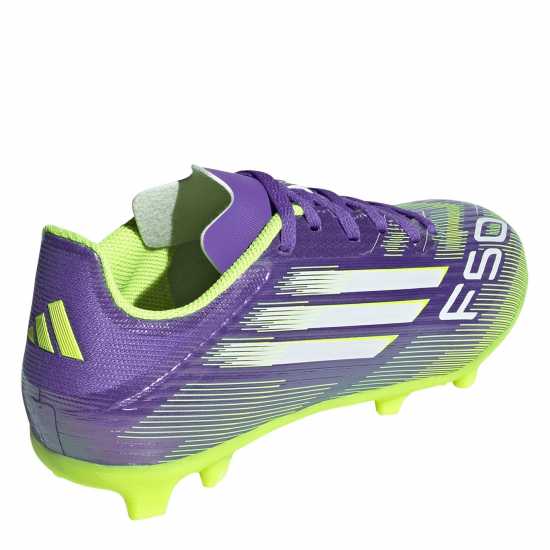 Adidas F50 League Childrens Firm Ground Football Boots Лилаво/Бяло 