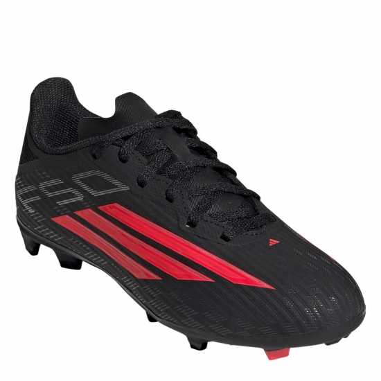 Adidas F50 League Childrens Firm Ground Football Boots Black/Red 