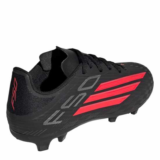 Adidas F50 League Childrens Firm Ground Football Boots Black/Red 