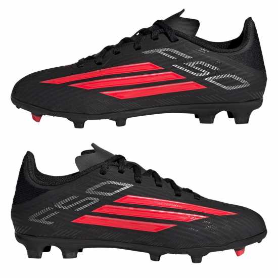 Adidas F50 League Childrens Firm Ground Football Boots Black/Red 