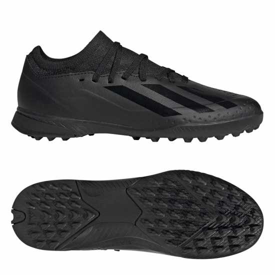Adidas X Crazyfast League Childrens Astro Turf Football Boots Black/Black Футболни стоножки