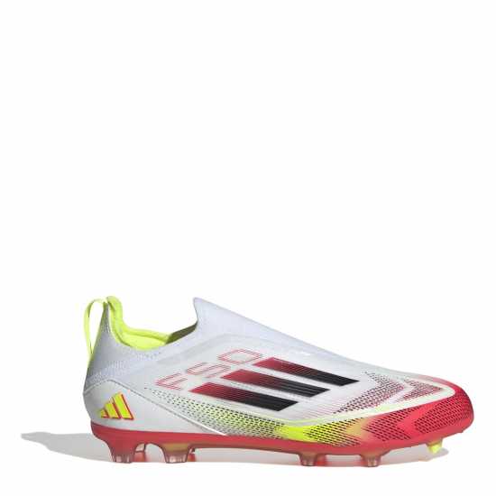 Adidas F50 Elite Laceless Firm Ground Boots Childrens Бял/Черен/Жълт Детски футболни бутонки