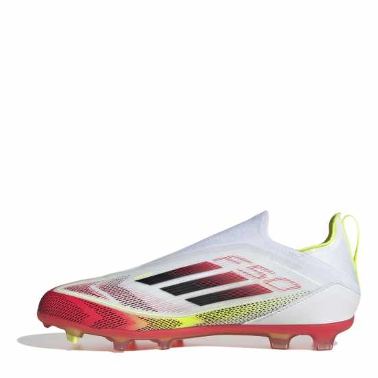 Adidas F50 Elite Laceless Firm Ground Boots Childrens Бял/Черен/Жълт Детски футболни бутонки