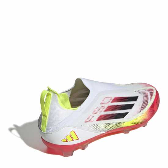 Adidas F50 Elite Laceless Firm Ground Boots Childrens Бял/Черен/Жълт Детски футболни бутонки