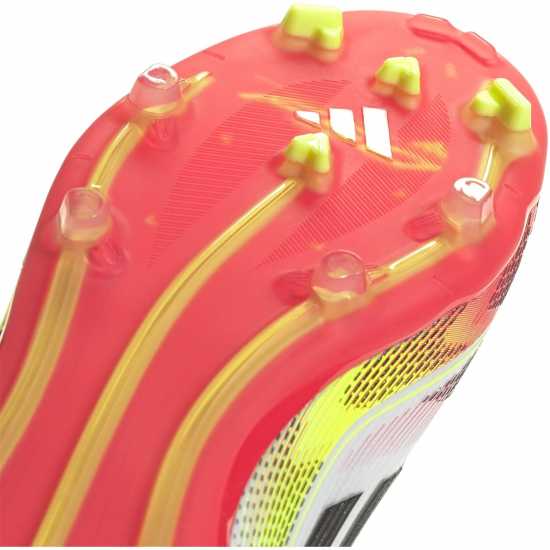 Adidas F50 Elite Laceless Firm Ground Boots Childrens Бял/Черен/Жълт Детски футболни бутонки