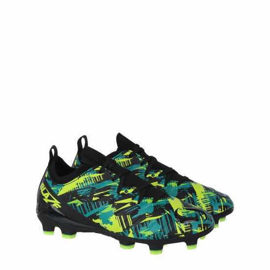 Sondico Blaze Childrens Fg Football Boots Black/Green Детски футболни бутонки