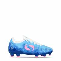 Sondico Blaze Childrens Fg Football Boots Синьо / Розово / Бяло 