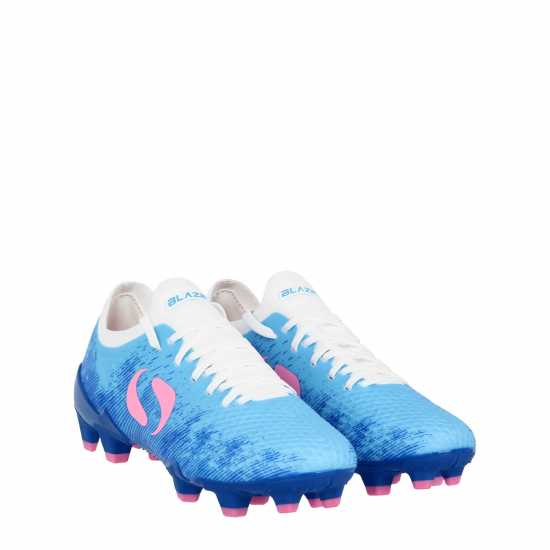 Sondico Blaze Childrens Fg Football Boots Синьо / Розово / Бяло 