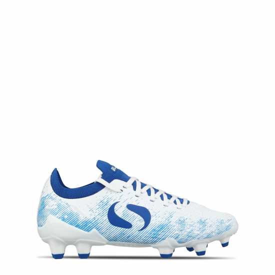 Детски футболни бутонки Sondico Blaze Childrens Fg Football Boots White/Blue Sondico Blaze Childrens Fg Football Boots White/Blue Детски футболни бутонки