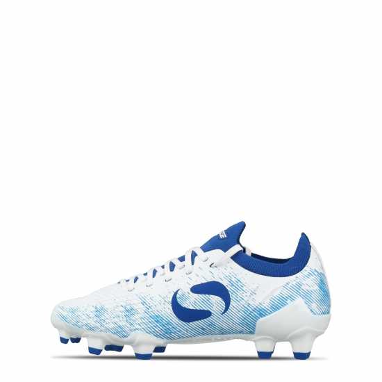 Детски футболни бутонки Sondico Blaze Childrens Fg Football Boots White/Blue Sondico Blaze Childrens Fg Football Boots White/Blue Детски футболни бутонки