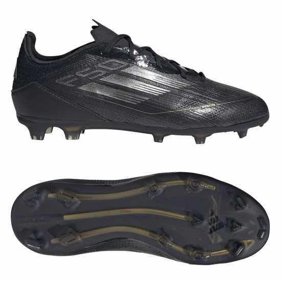 Adidas F50 Elite Childrens Firm Ground Football Boots Черно/сребро Детски футболни бутонки