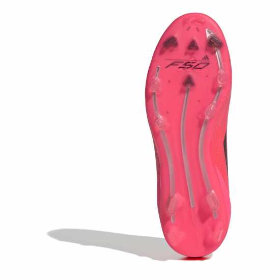 Adidas F50 Elite Childrens Firm Ground Football Boots Розово/Черно Детски футболни бутонки