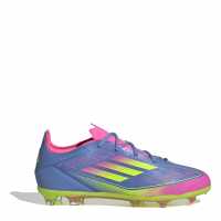 Adidas F50 Elite Childrens Firm Ground Football Boots Син/Лимон 