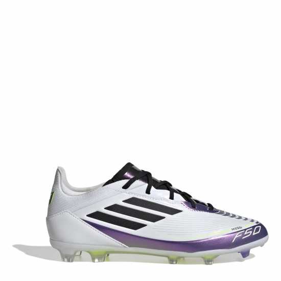 Adidas F50 Elite Childrens Firm Ground Football Boots Бяло/Лилаво Детски футболни бутонки