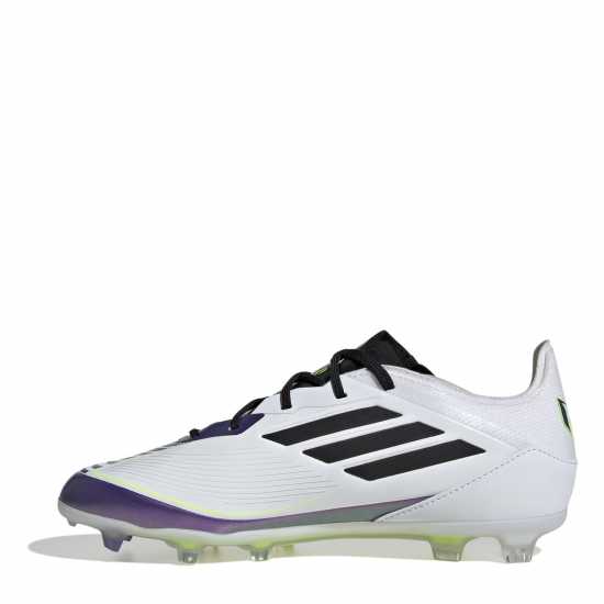 Adidas F50 Elite Childrens Firm Ground Football Boots Бяло/Лилаво Детски футболни бутонки