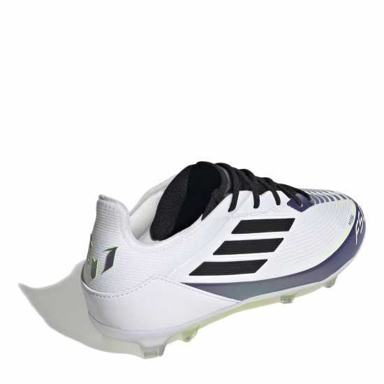 Adidas F50 Elite Childrens Firm Ground Football Boots Бяло/Лилаво Детски футболни бутонки