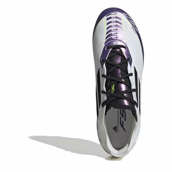 Adidas F50 Elite Childrens Firm Ground Football Boots Бяло/Лилаво Детски футболни бутонки
