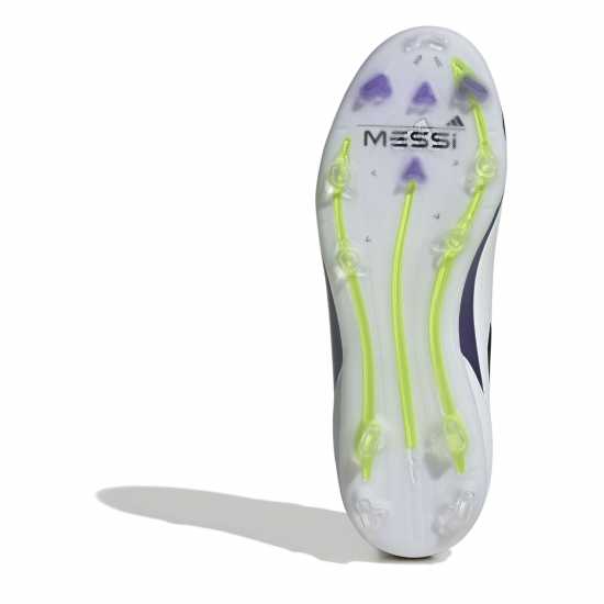Adidas F50 Elite Childrens Firm Ground Football Boots Бяло/Лилаво Детски футболни бутонки