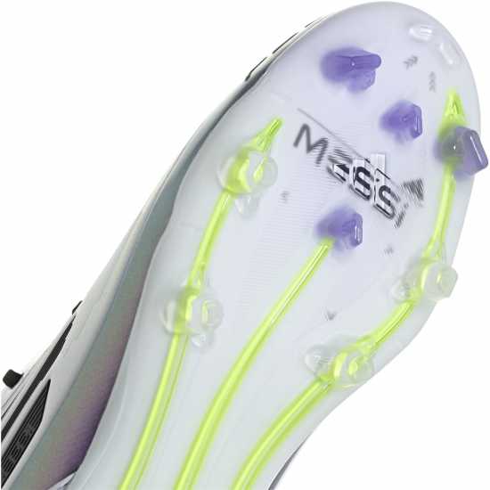 Adidas F50 Elite Childrens Firm Ground Football Boots Бяло/Лилаво Детски футболни бутонки