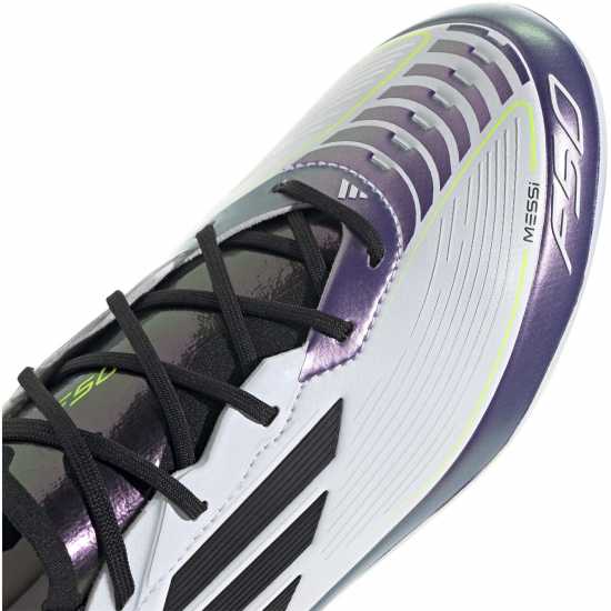 Adidas F50 Elite Childrens Firm Ground Football Boots Бяло/Лилаво Детски футболни бутонки