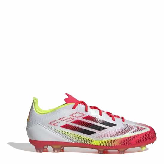 Adidas F50 Elite Childrens Firm Ground Football Boots Бяло/Червено Детски футболни бутонки