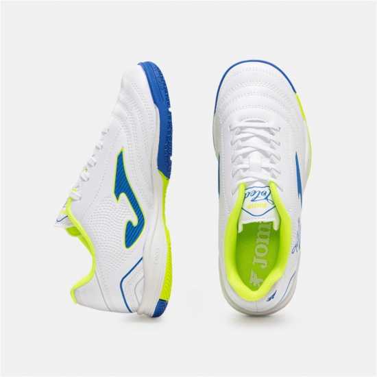 Joma Kids' Toledo Lace Up Indoor Football Boots White 